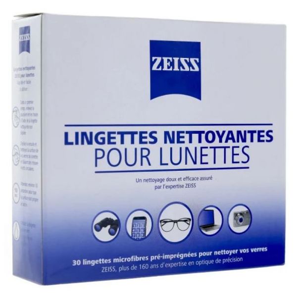 Zeiss Lingettes nettoyantes pour lunettes - 30 lingettes