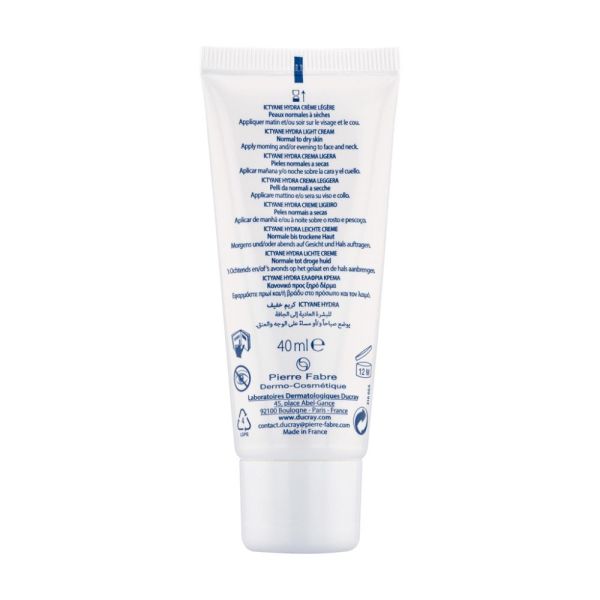 Ictyane hydra - Crème légère hydratante peau sèche visage 40 ml