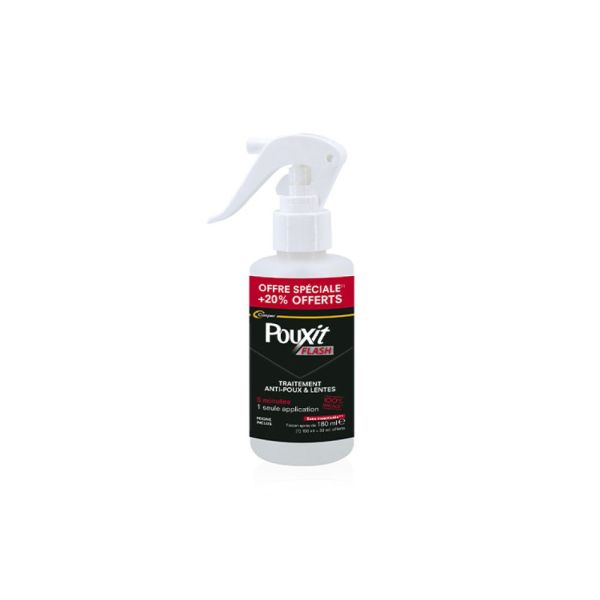Pouxit Flash Spray Anti poux et lentes 150m + 30ml OFFERT