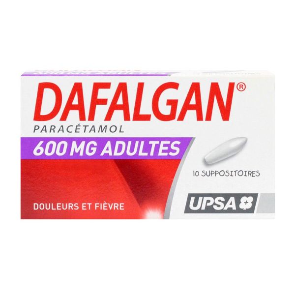 Dafalgan 600mg adultes 10 suppos