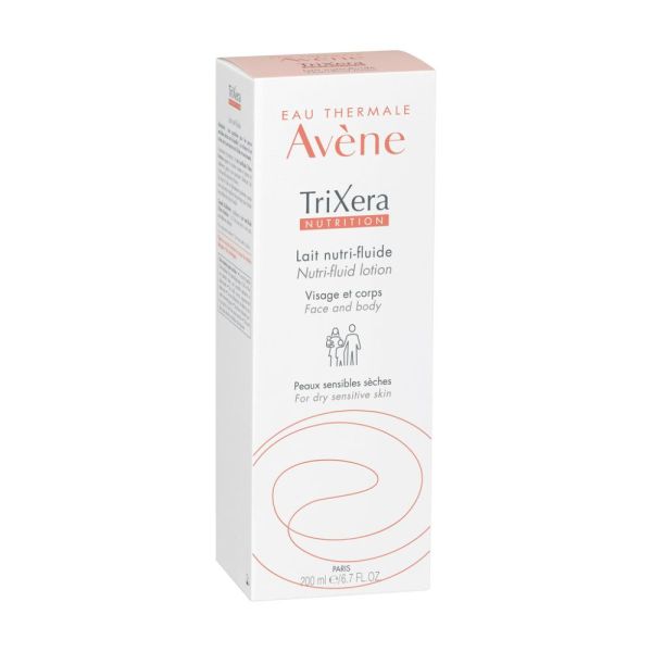 TriXera Nutrition Lait Nutri-fluide Répare, nourrit et apaise peaux sensibles sèches à très sèches de toute la famille 200 ml