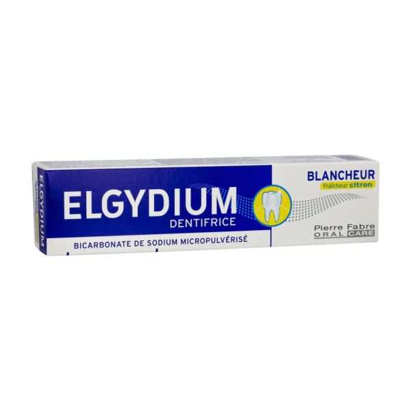 ELGYDIUM Blancheur fraîcheur citron - dentifrice 75 ml