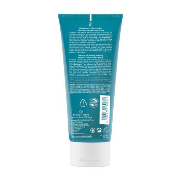 Cleanance Gel nettoyant purifiant matifiant peaux mixte, grasse à imperfections ou à tendance acneique 200 ml