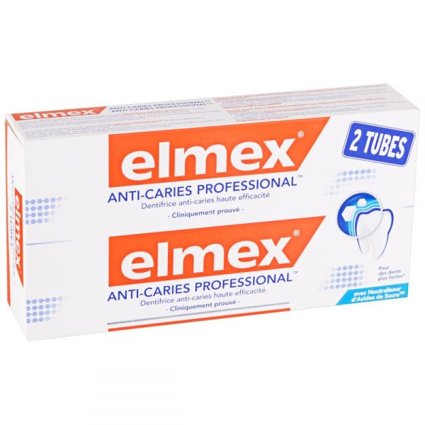 Dentifrice Elmex Anti-Caries Professional 75ml x2