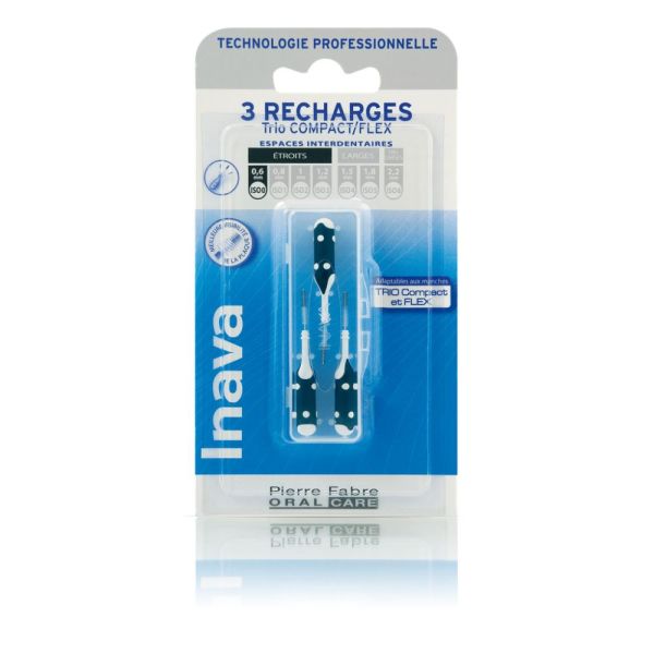 Inava Recharge noire (ISO 0) - brossette interdentaire 3 u