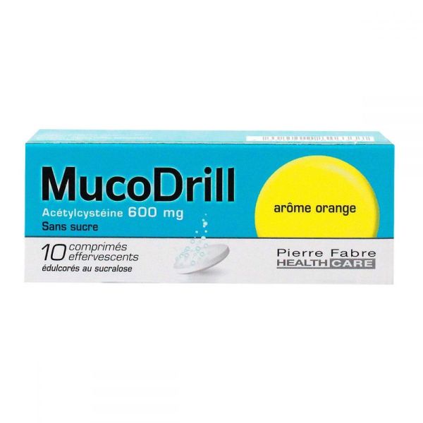 Mucodrill 600 mg Pierre Fabre x 10 comprimés