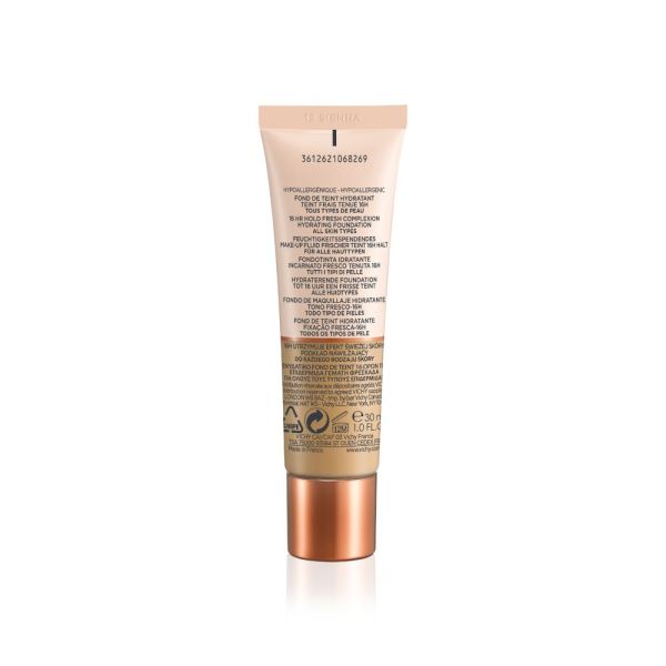 Minéralblend Fond de teint hydratant teint frais Tube 30ml - Teinte 12 SIENNA
