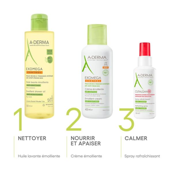 Huile lavante émolliente anti-démangeaisons EXOMEGA CONTROL 750 ml