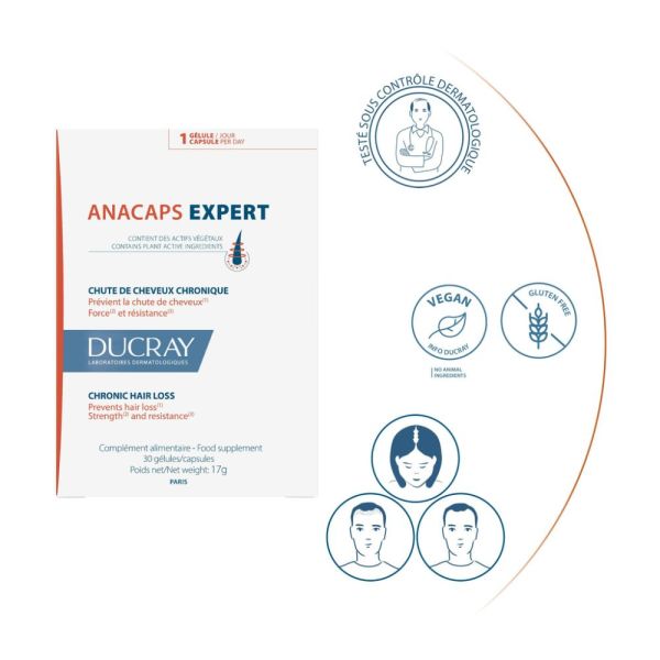 Complément alimentaire Chute de cheveux ANACAPS EXPERT 90 u