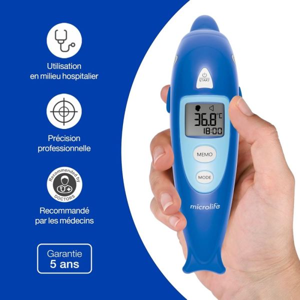 Microlife NC400 - Thermomètre Sans Contact Dauphin