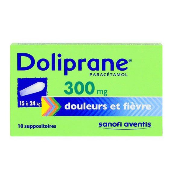 Doliprane 300mg - 10 suppositoires